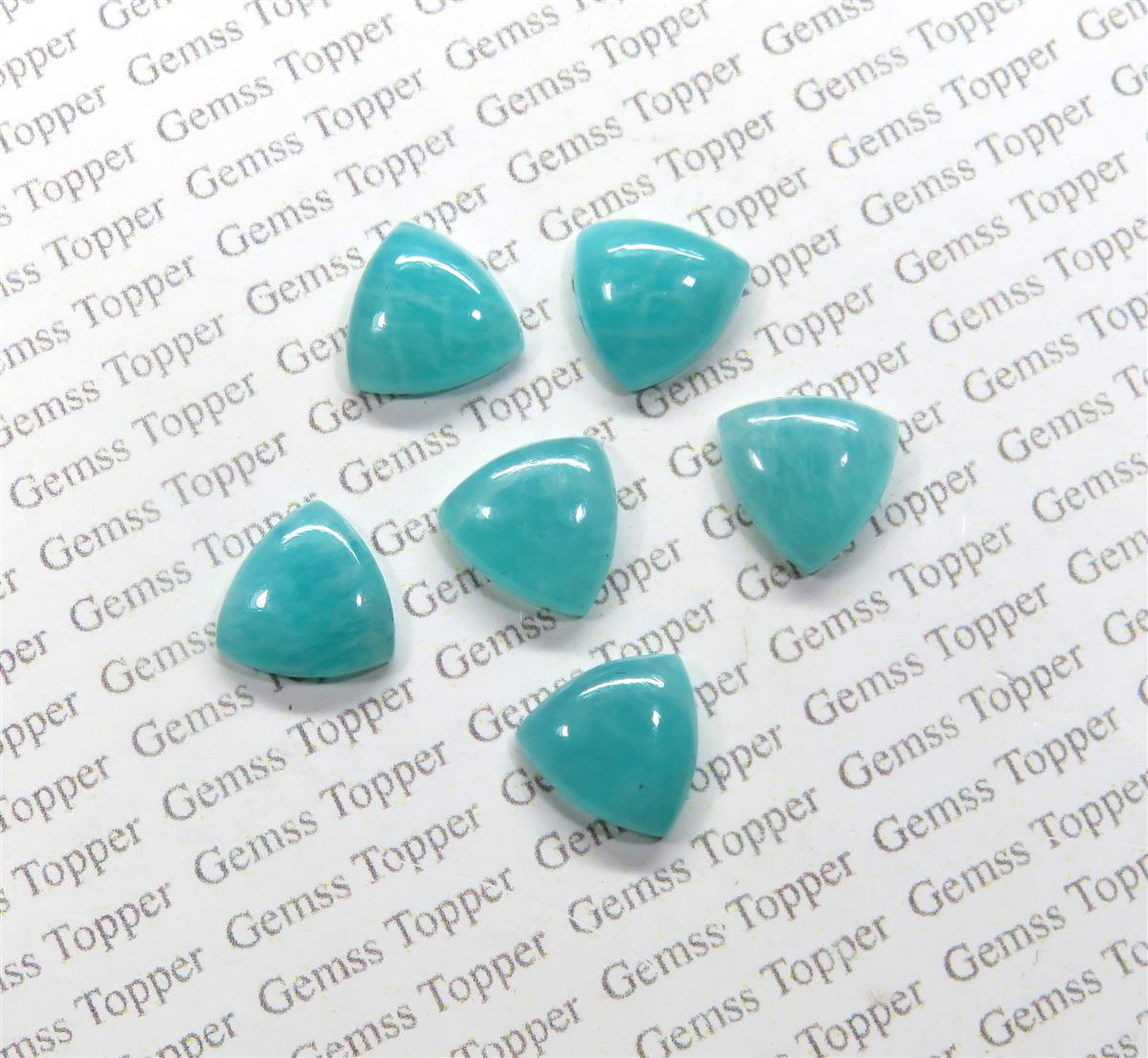 Amazonite 10x10 mm Trillion Cabochon